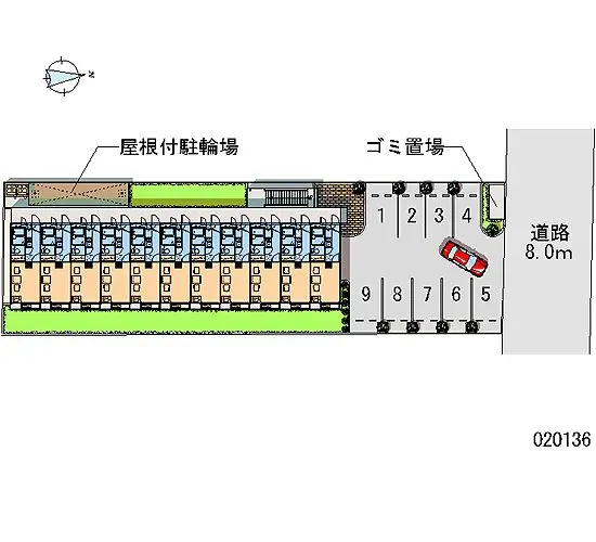 ★手数料０円★大東市新田旭町　月極駐車場（LP）